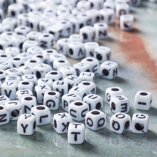 Plastic Pearl Alpha Blocks Bead Mix, by Bead Landing™ Michaels